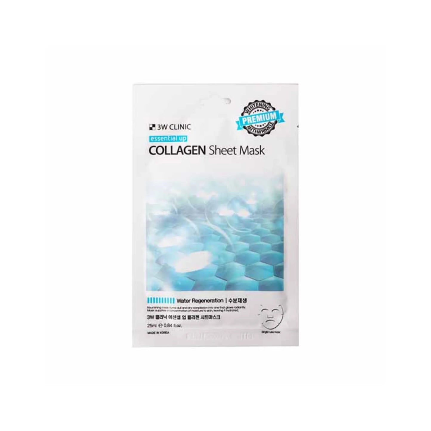 3W Clinic Essential Up Collagen Sheet Mask 25ml