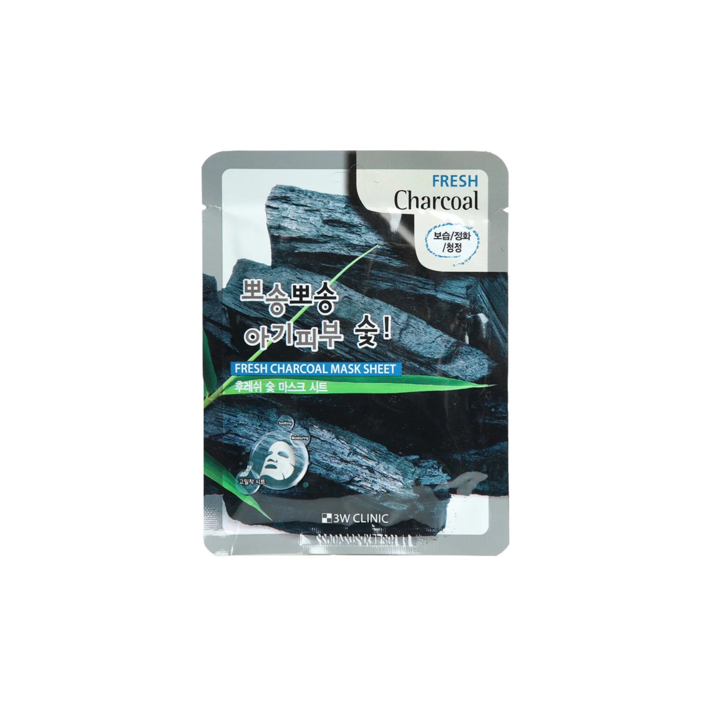 3W Clinic Fresh Charcoal Sheet Mask 23gm