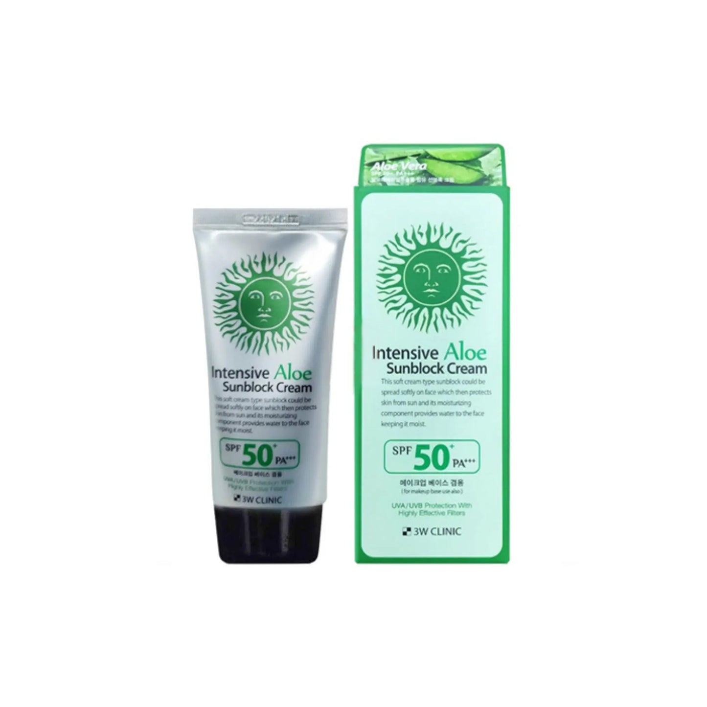 3W Clinic Intensive Aloe Sunblock Cream with SPF50+ PA+++ 70ml