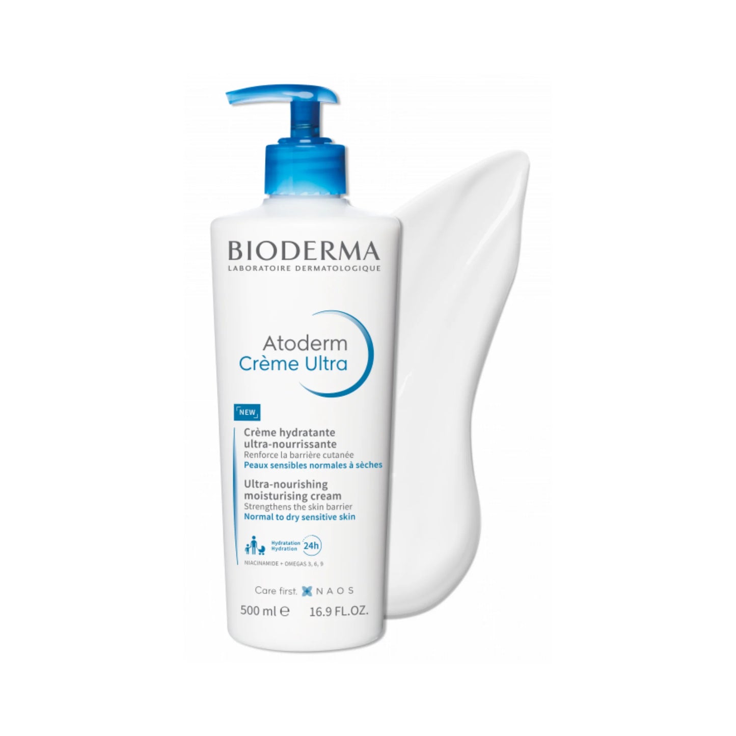 Bioderma Atoderm Ultra-Nourishing Moisturising Cream for Normal to Dry Sensitive Skin 500ml