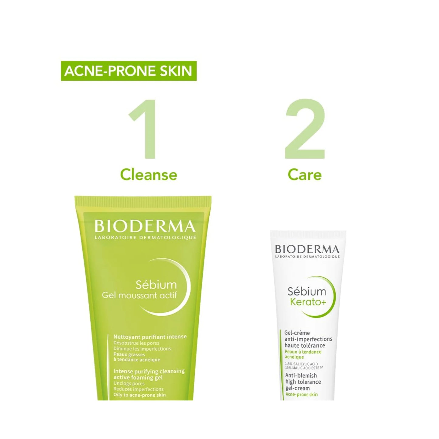 Bioderma Sebium Gel Moussant Actif Intense Purifying Cleansing Active Foaming Gel for Oily to Acne-Prone Skin 200ml