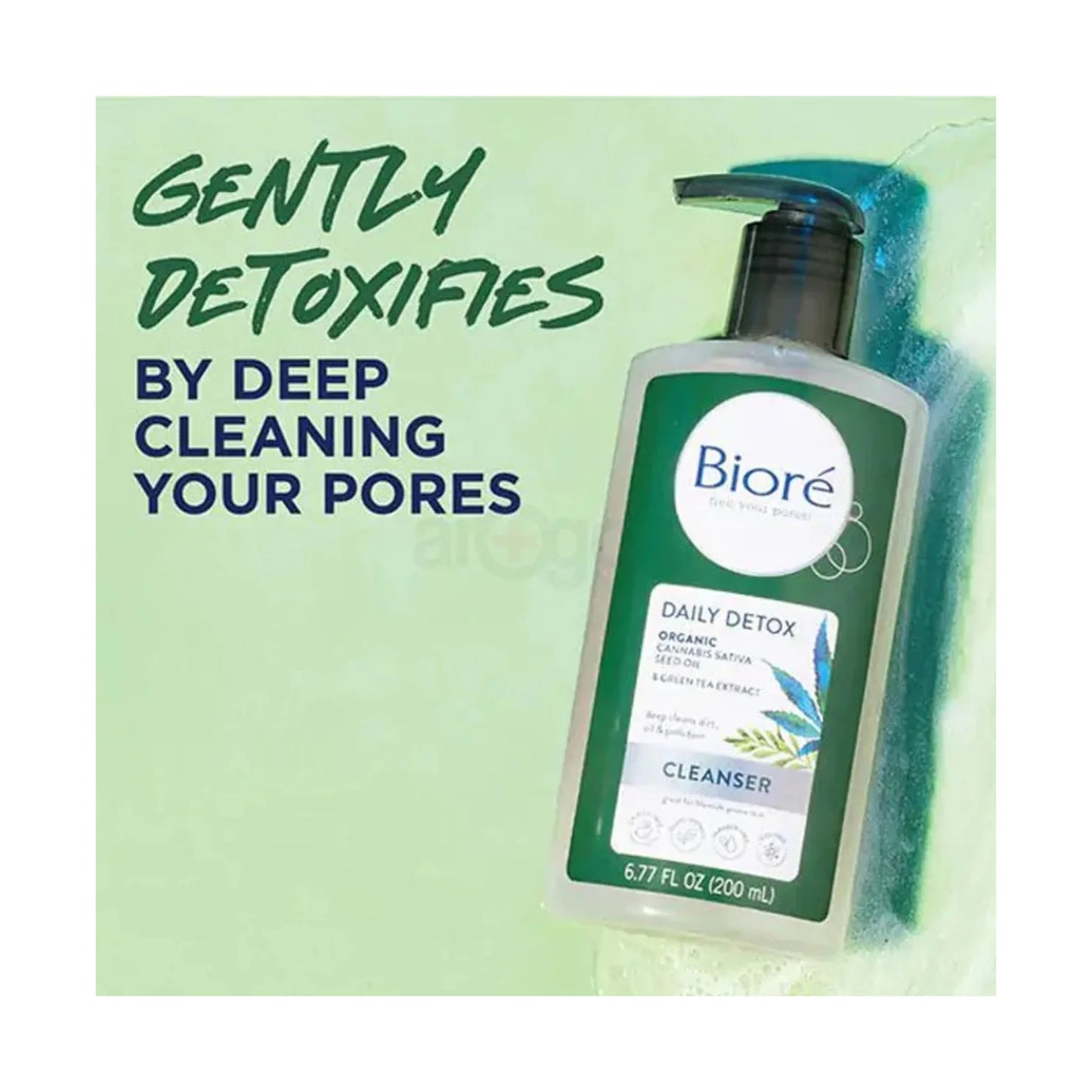 Biore Daily Detox Organic Cleanser with Cannabis Sativa Seed Oil