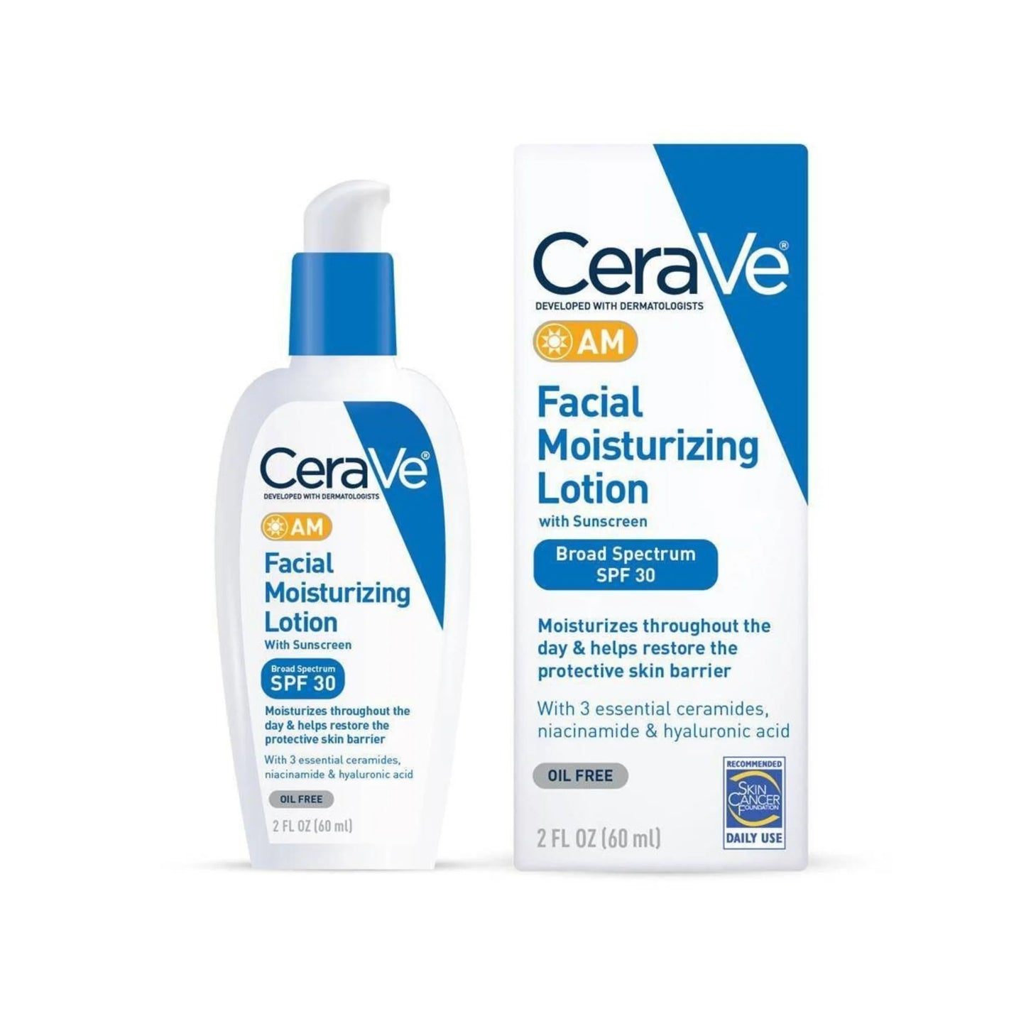 Cerave AM Facial Moisturizing Lotion with Sunscreen SPF 30 (60ml)