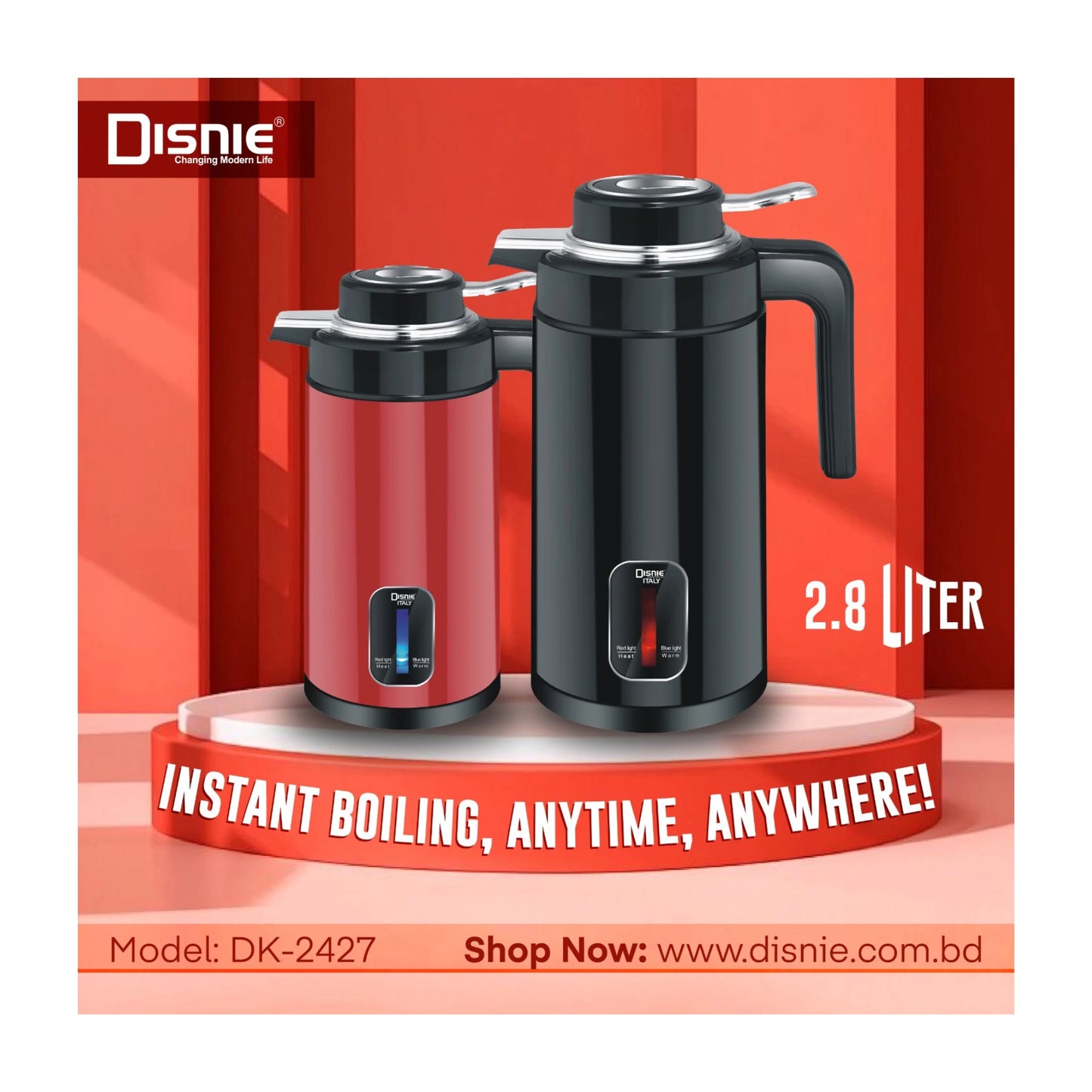 DISNIE DK-2427 ELECTRIC KETTLE 2.8 LTR