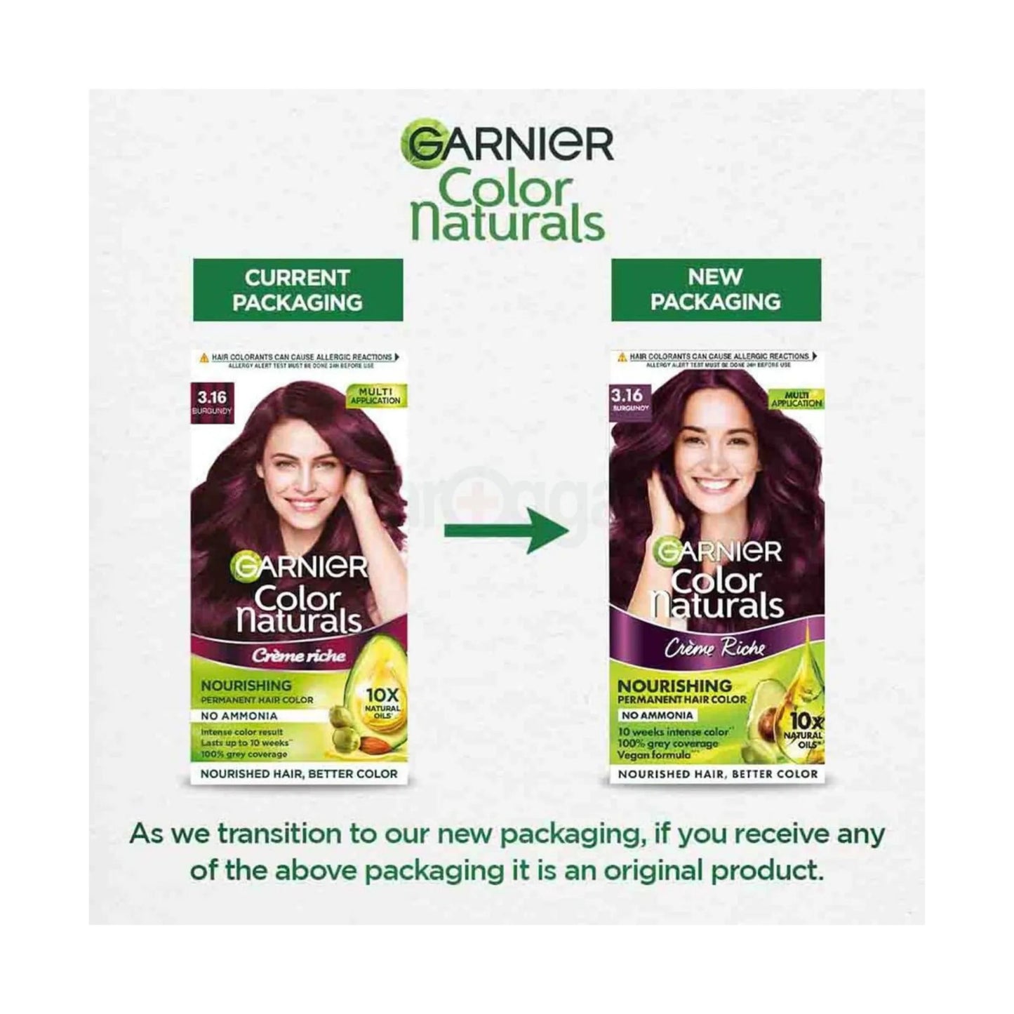 Garnier Color Naturals Creme Riche Hair Color (35ml+30g) - 3.16 Burgundy