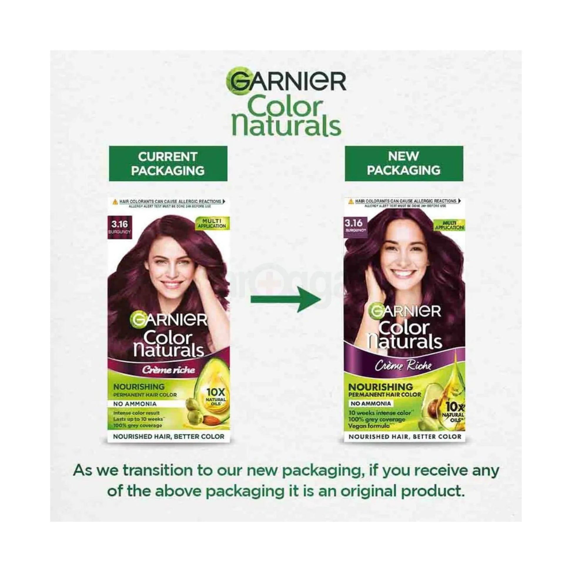 Garnier Color Naturals Creme Riche Hair Color (35ml+30g) - 3.16 Burgundy