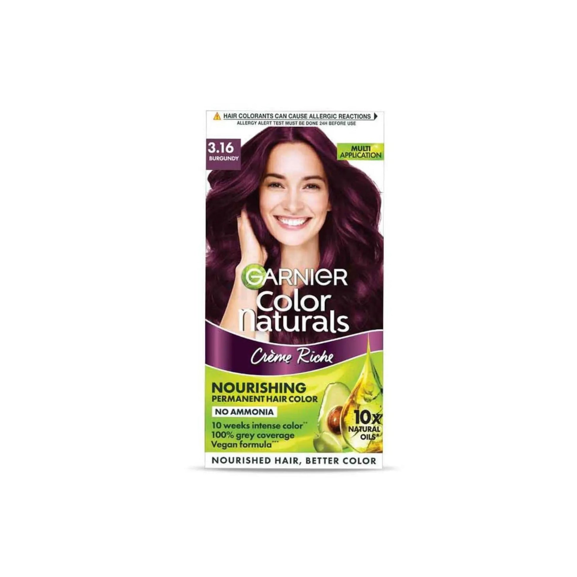 Garnier Color Naturals Creme Riche Hair Color (35ml+30g) - 3.16 Burgundy