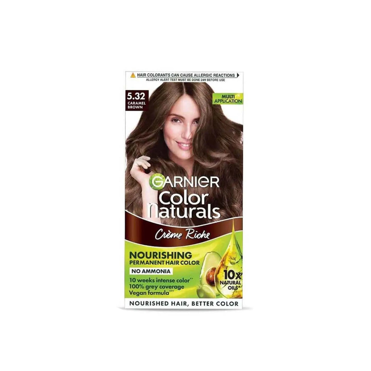 Garnier Color Naturals Creme Riche Hair Color (70ml+60g) - 5.32 Caramel Brown