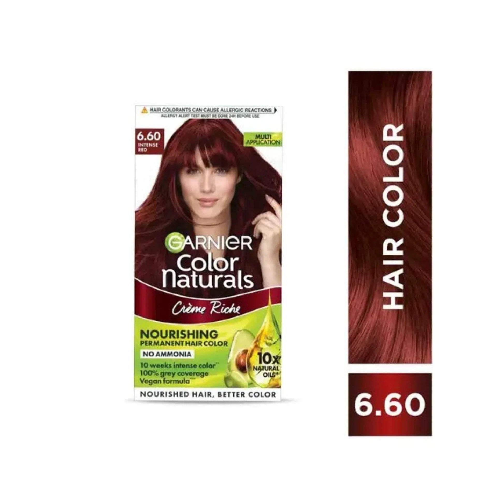 Garnier Color Naturals Creme Riche Hair Color (70ml+60g) - 6.60 Intense Red
