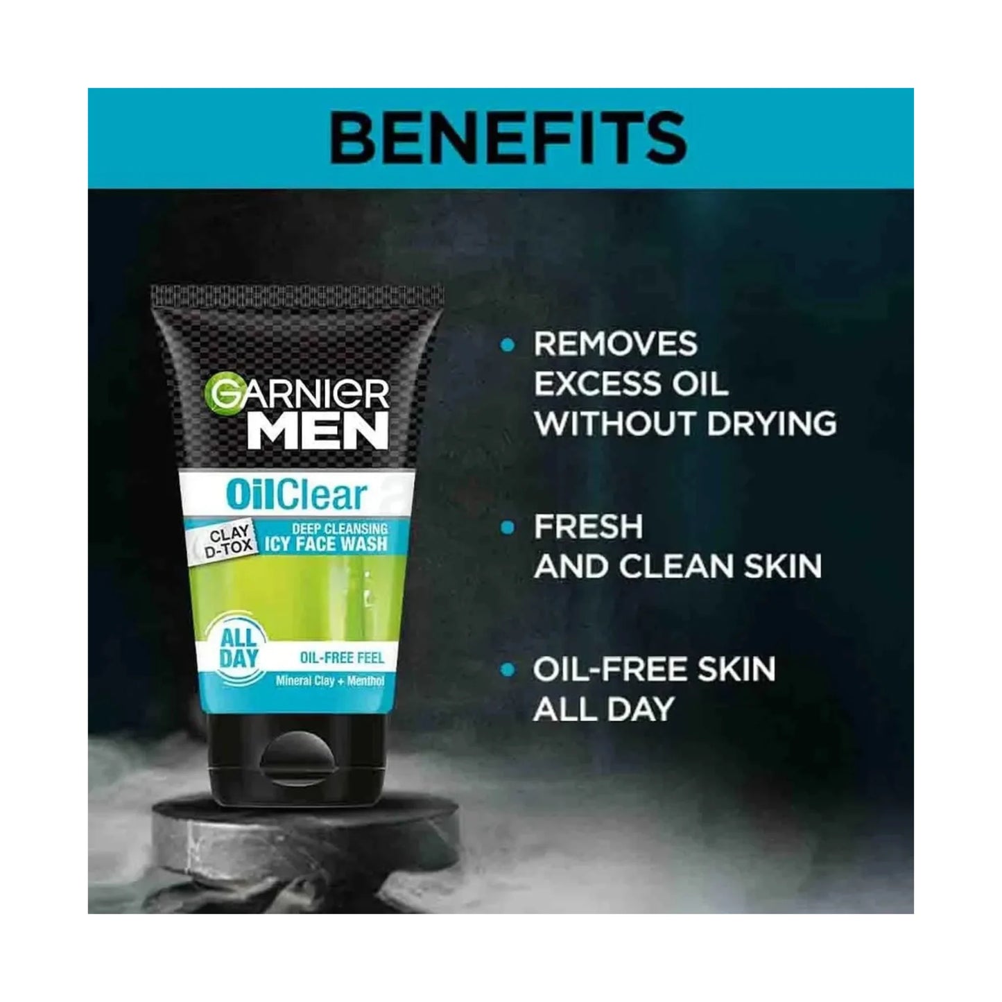 Garnier Men Oil Clear Deep Cleansing Icy Face Wash 100gm