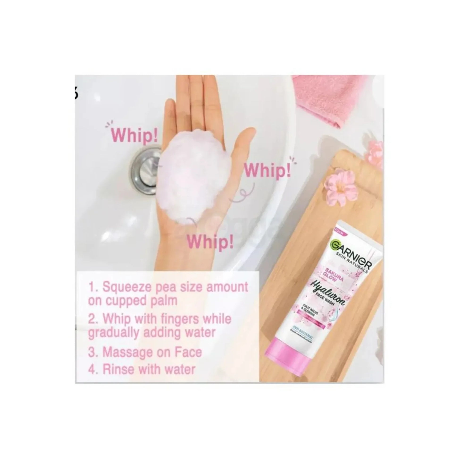 Garnier Skin Naturals Sakura Glow Hyaluron Face Wash