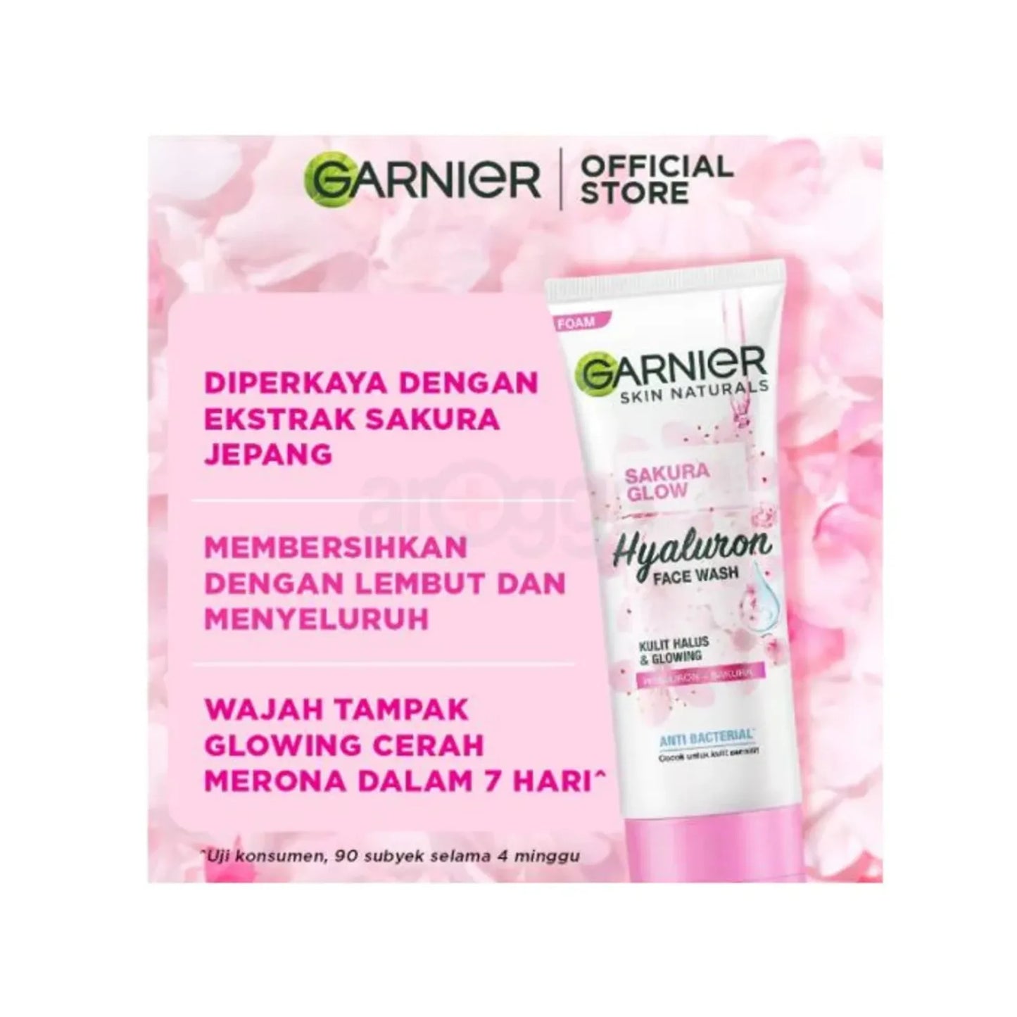 Garnier Skin Naturals Sakura Glow Hyaluron Face Wash