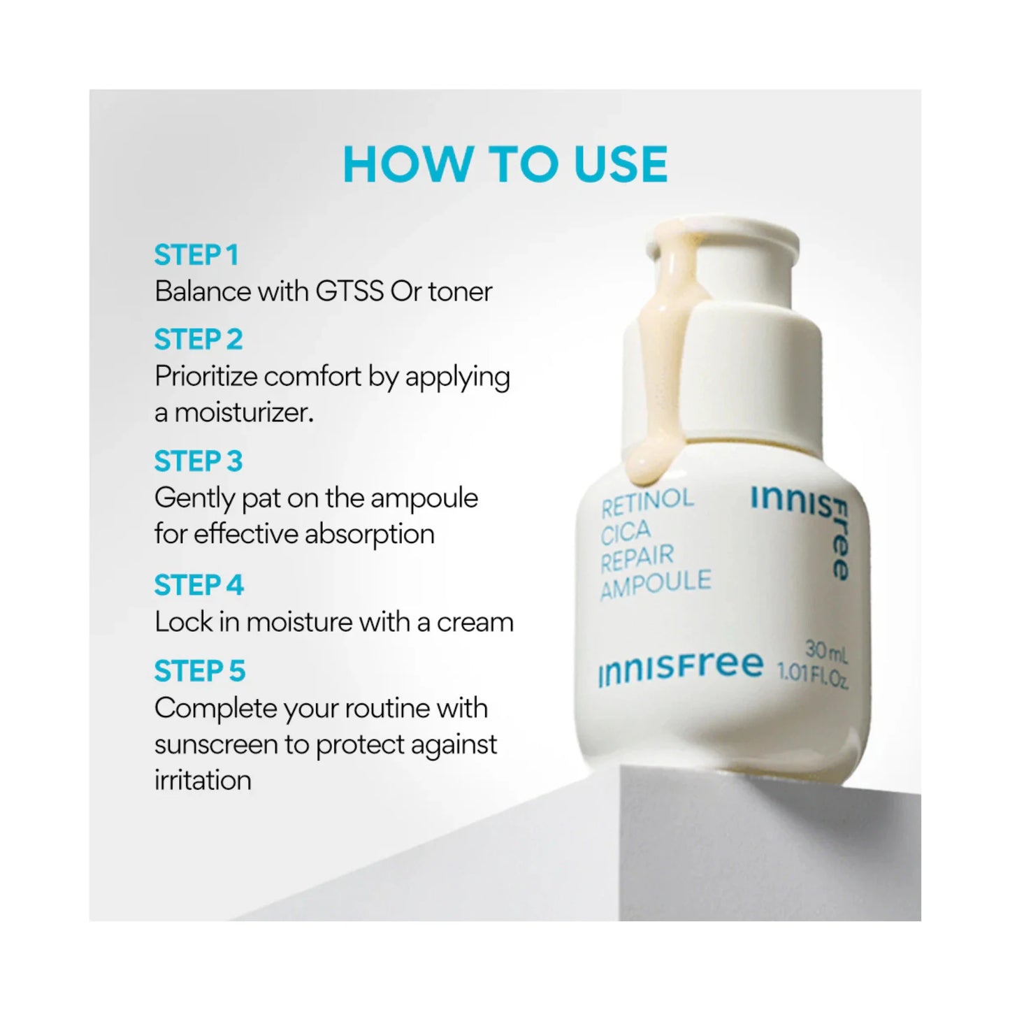 Innisfree Retinol Cica Repair Ampoule - 30ml +30ml Set