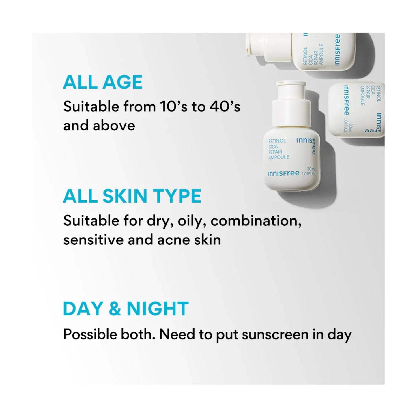 Innisfree Retinol Cica Repair Ampoule - 30ml +30ml Set