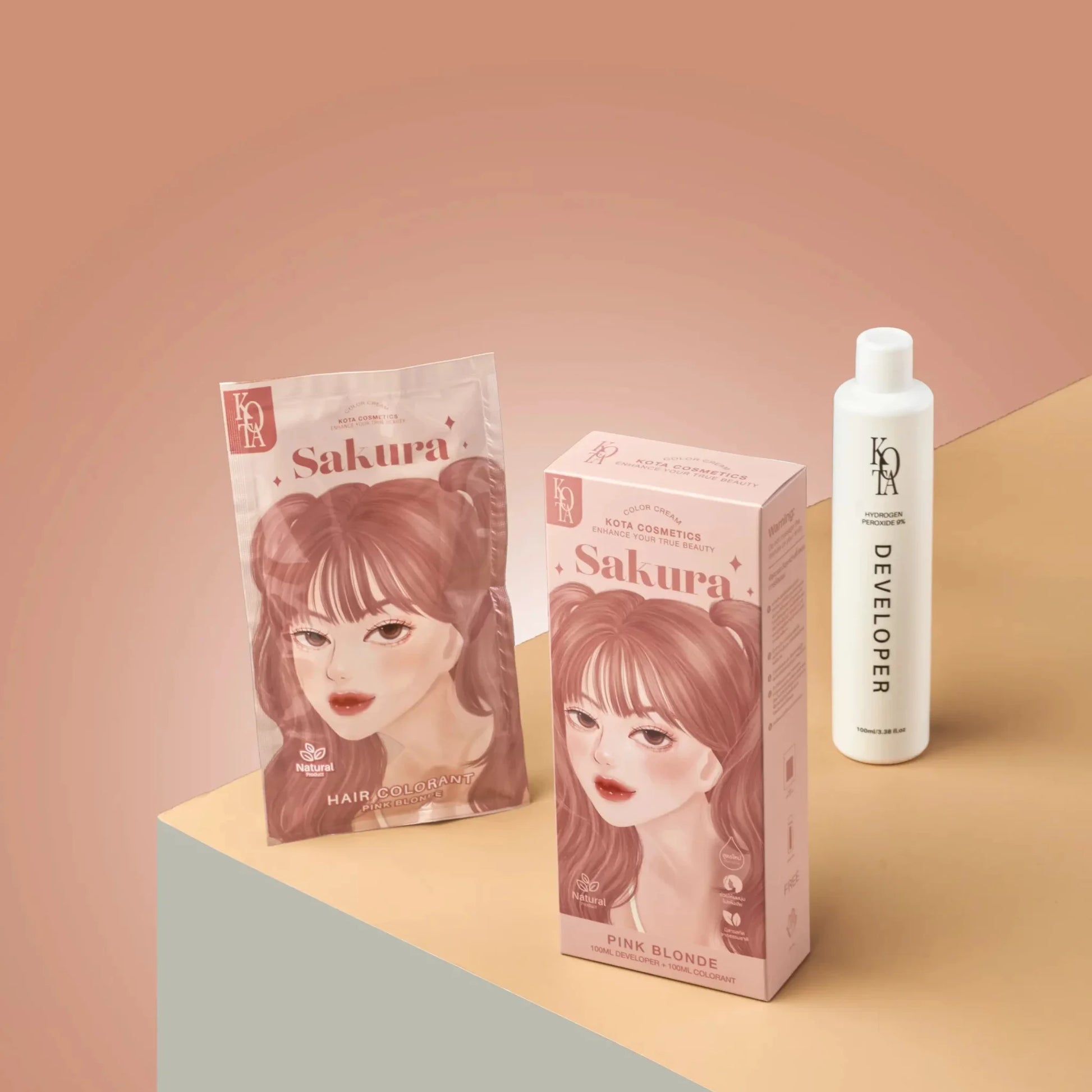 Kota Cosmetics Hair Color Cream Sakura - Pink Blonde