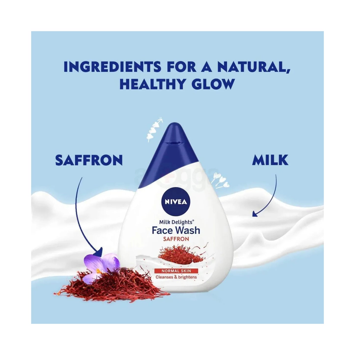NIVEA Milk Delights Face Wash Precious Saffron (Normal Skin) 100ml