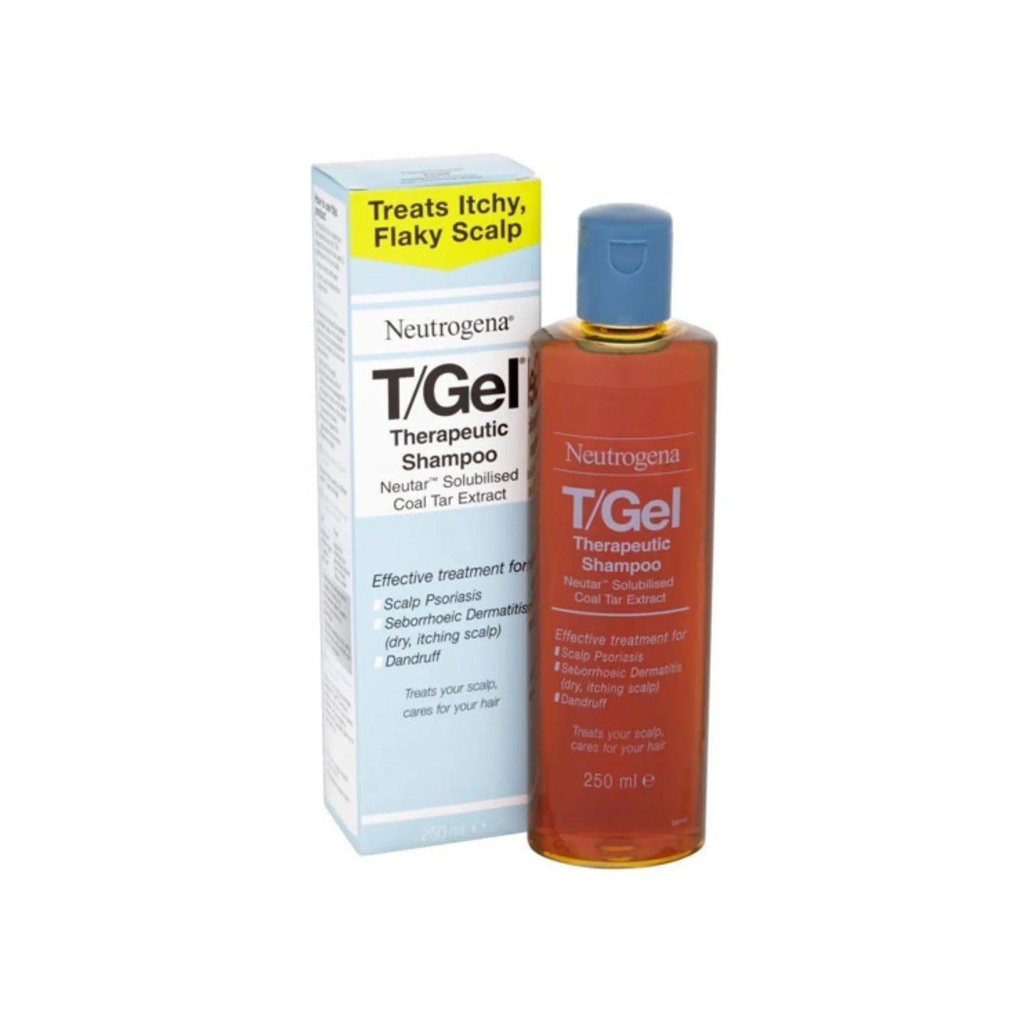 Neutrogena T/Gel Therapeutic Shampoo with Neutar Solubilised Coal Tar Extract for Scalp Psoriasis, Seborrhoeic Dermatitis & Dandruff 250ml