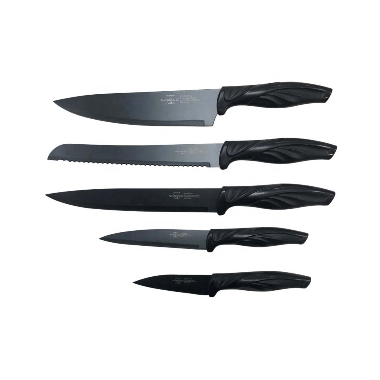 Non-Stick Coating Kitchen Knives Set In Gift Box – 6 Pcs
