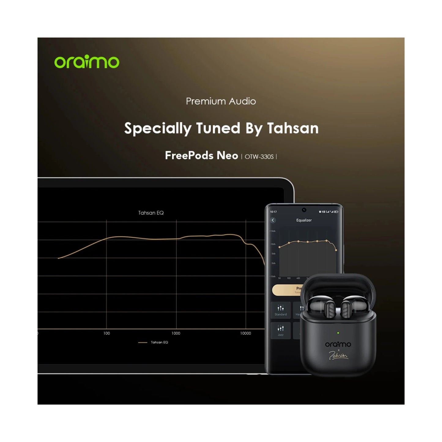 Oraimo FreePods Neo OTW-330S x Tahsan Edition Wireless Earbuds