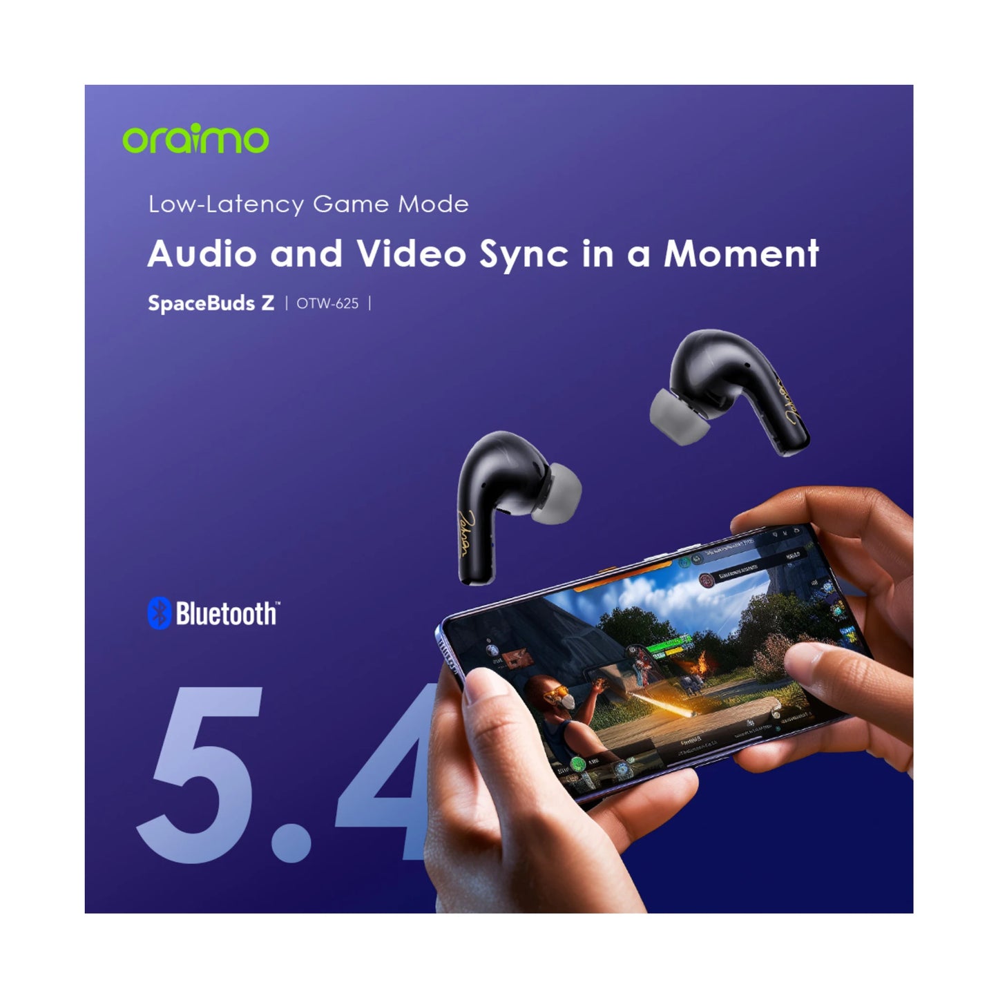Oraimo SpaceBuds Z ANC True Wireless Earphones with Spatial Audio