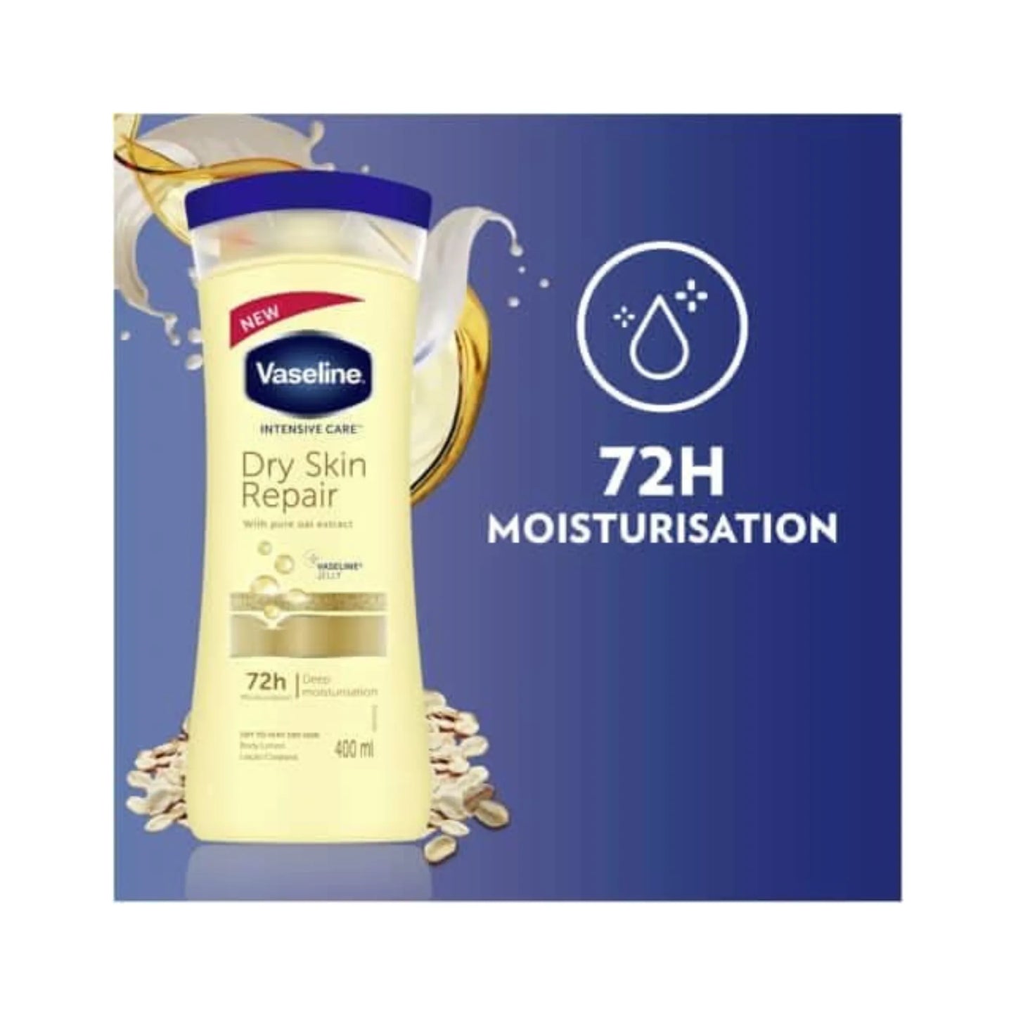 Vaseline Intensive Care Dry Skin Repair 72h Moisturisation Body Lotion (400ml)