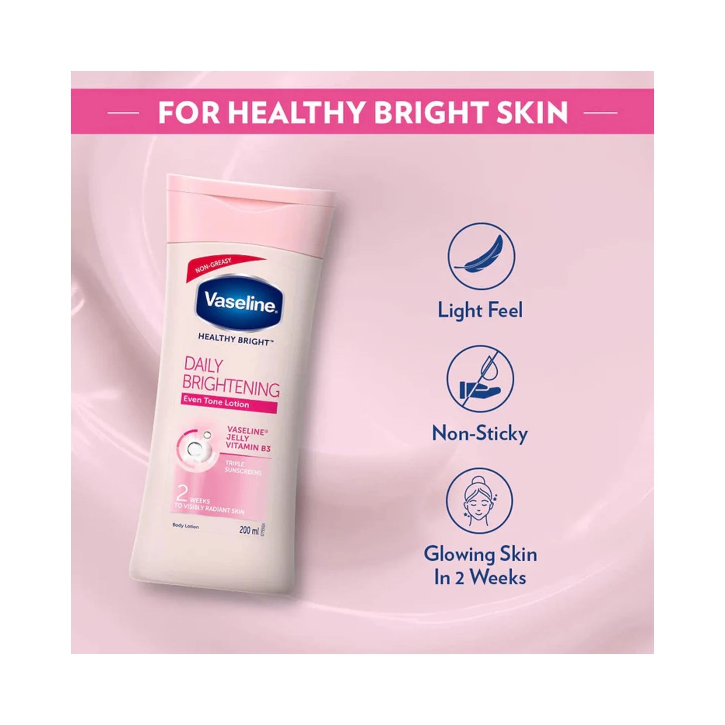 Vaseline Lotion Healthy Bright 200ml