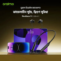 oraimo Necklace 5 Tahsan Tuned Noise Cancellation Wireless Headphone
