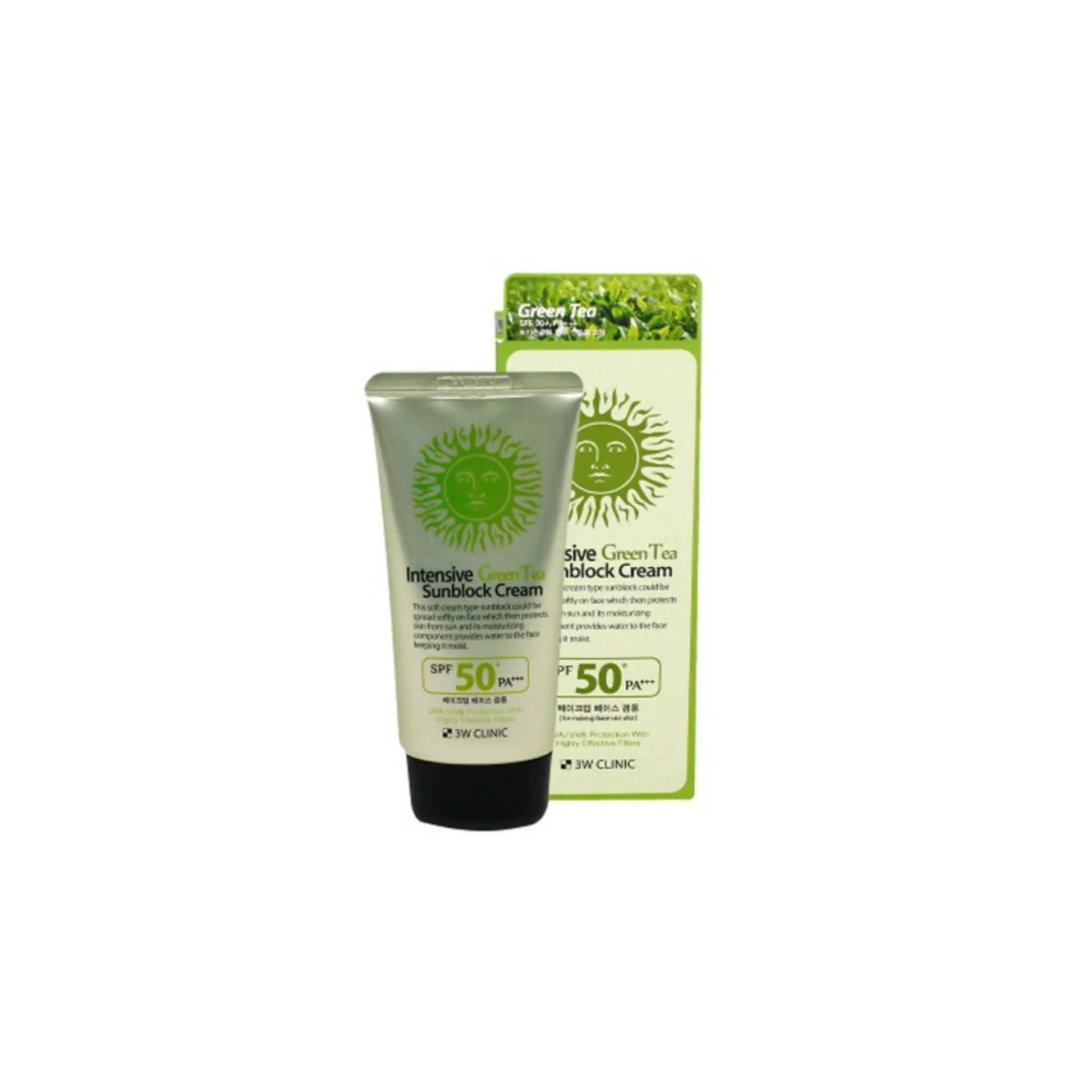 3W Clinic Intensive Green Tea Sunblock Cream SPF 50+PA+++ 70ml