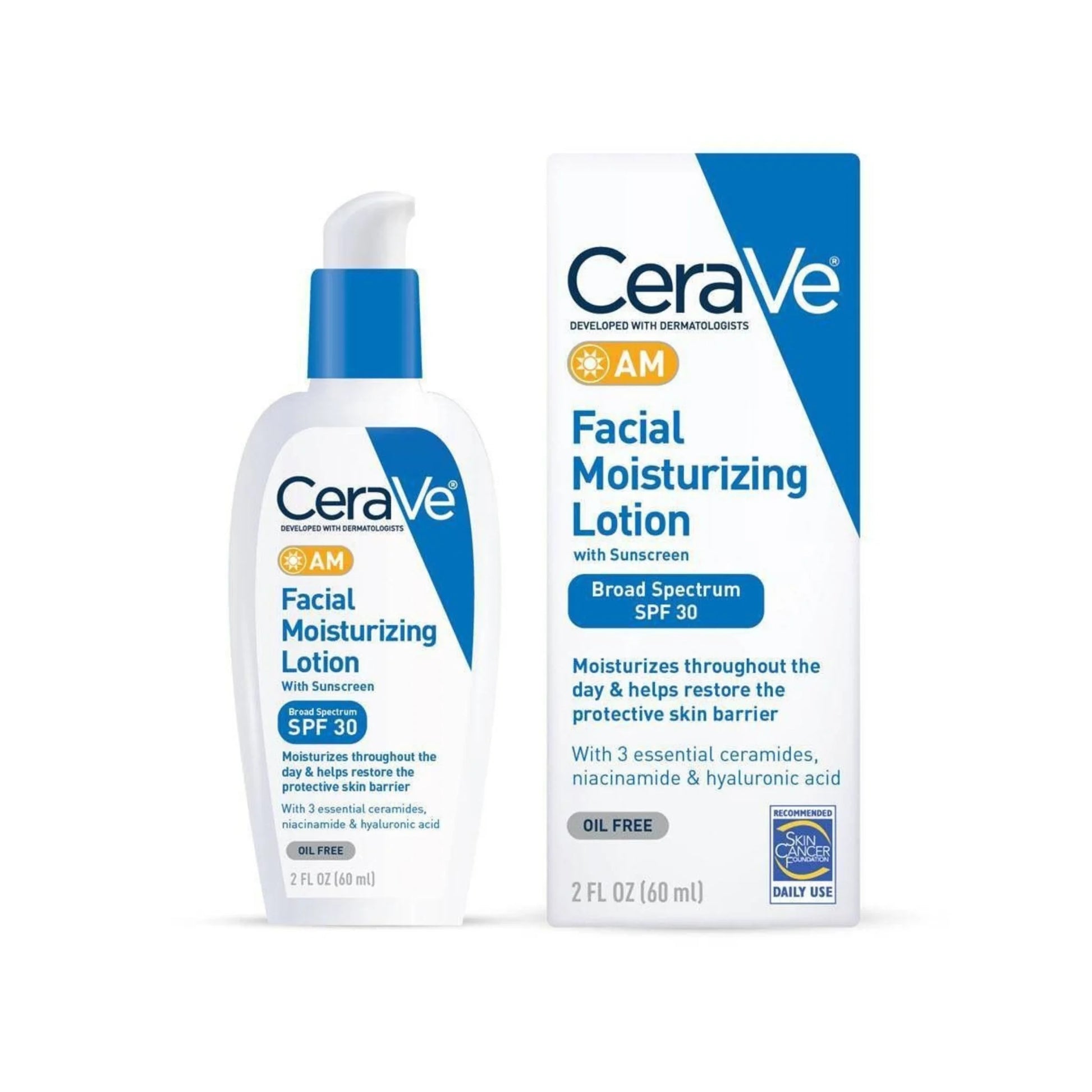 Cerave AM Facial Moisturizing Lotion with Sunscreen SPF 30 (60ml)