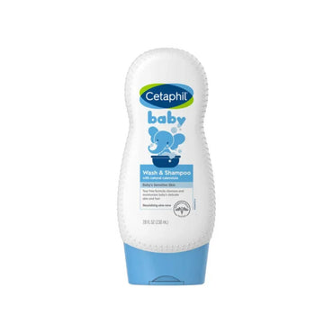 Cetaphil Baby Wash & Shampoo with Natural Calendula for Sensitive Skin 230ml