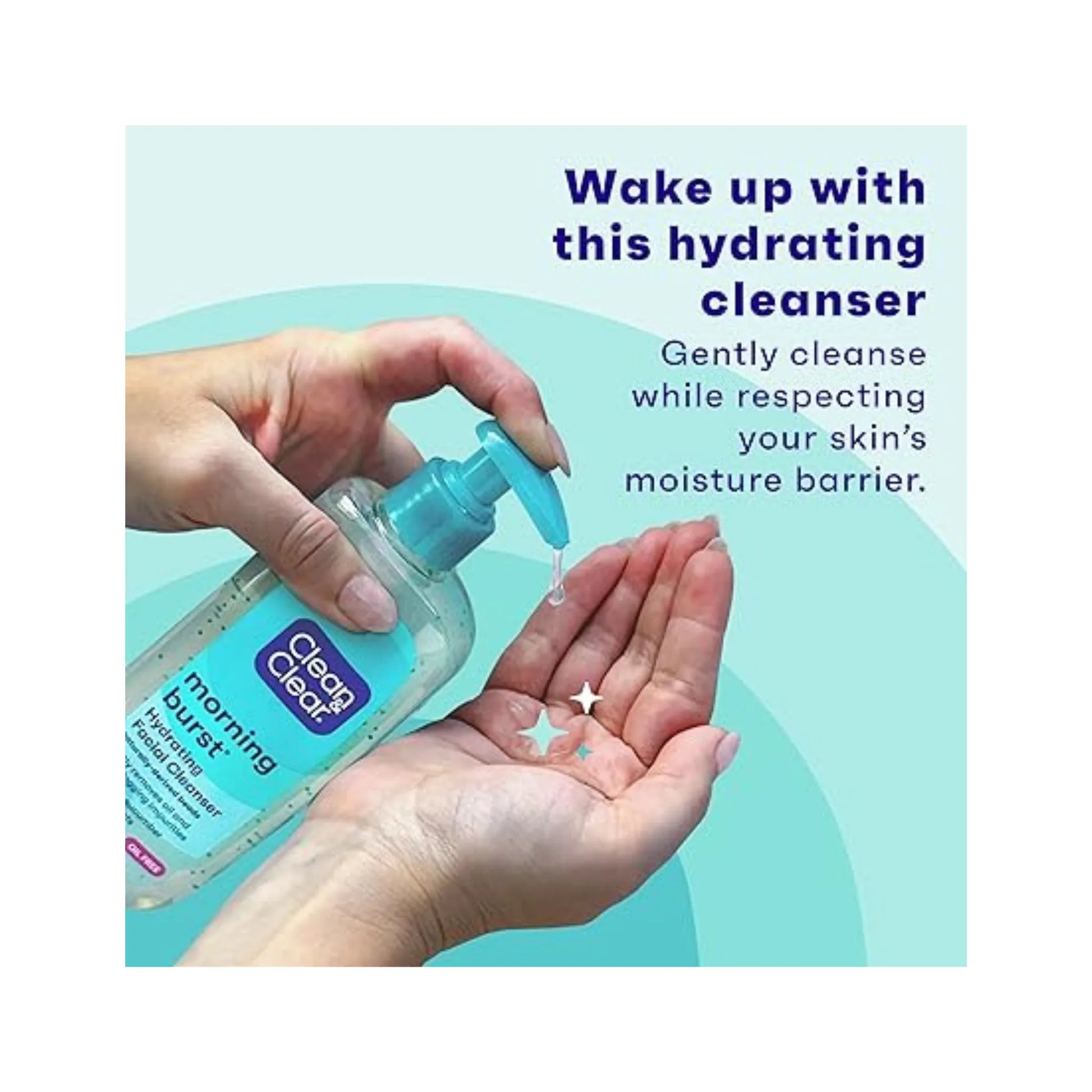 Clean & Clear Oil-Free Morning Burst Hydrating Facial Cleanser with BHA, Cucumber & Aloe Extracts 240ml