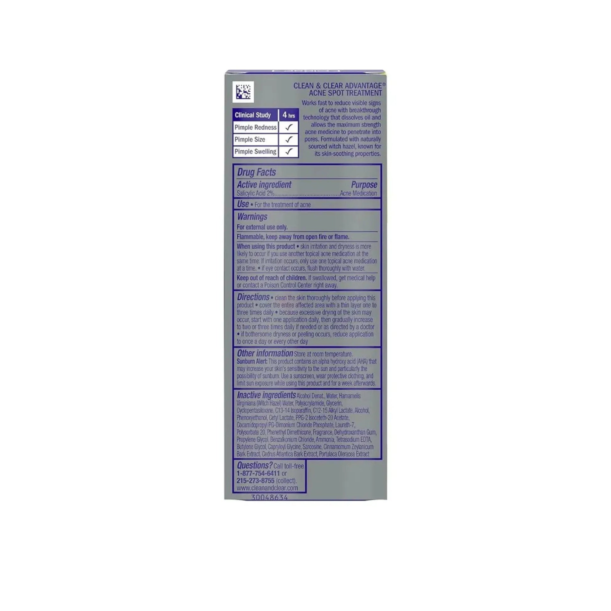 Clean & Clear Oil Free Advantage Acne Spot Treatment with Salicylic Acid Acne Medication