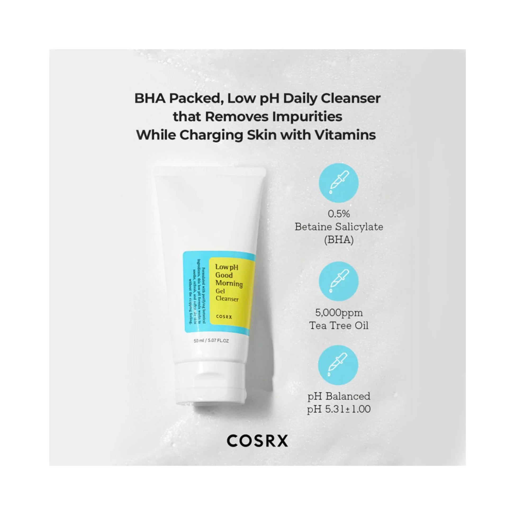 Cosrx Low pH Good Morning Gel Cleanser 50ml 