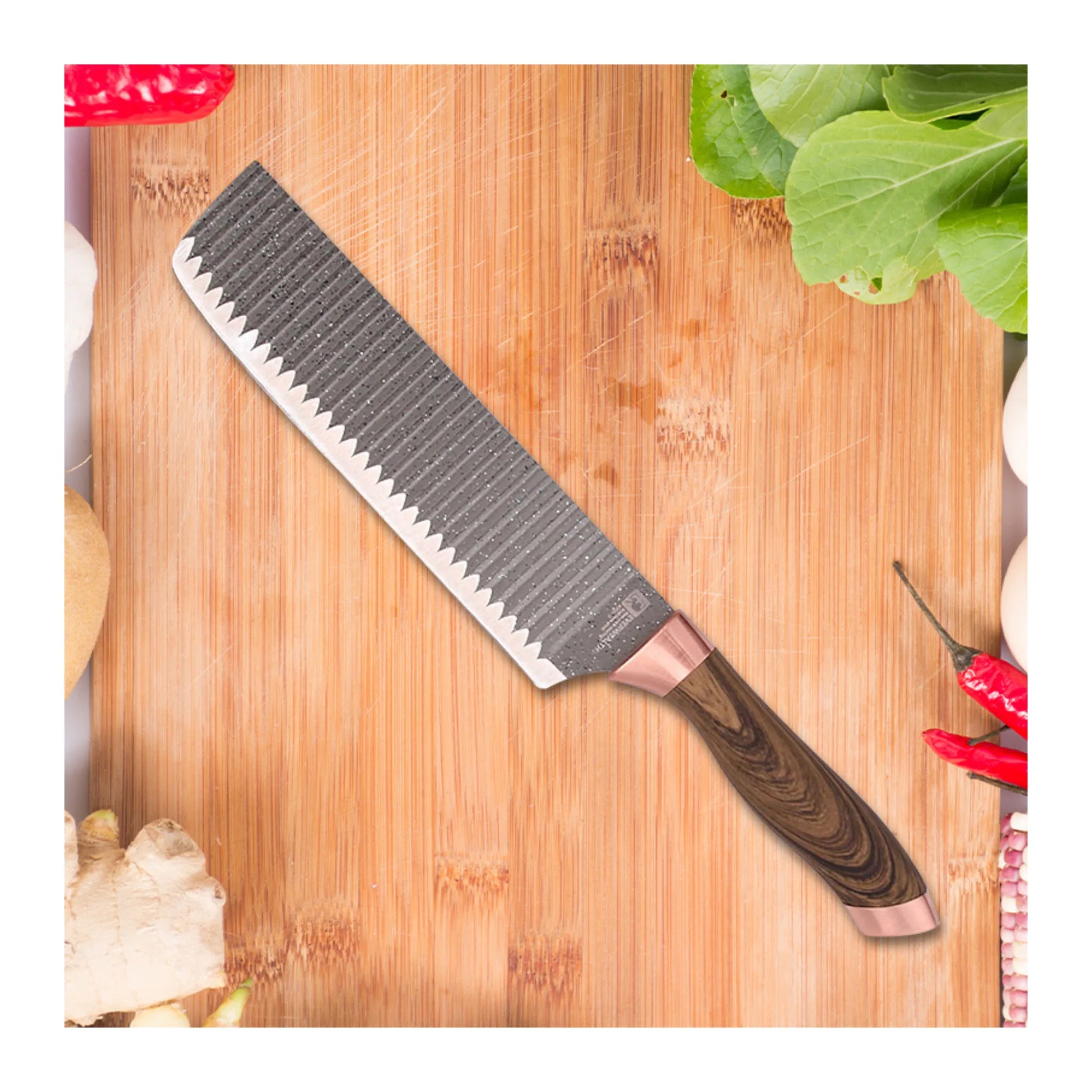 Everrich Non-Stick Stone Coating Kitchen Knives Set In Gift Box – 6 Pcs