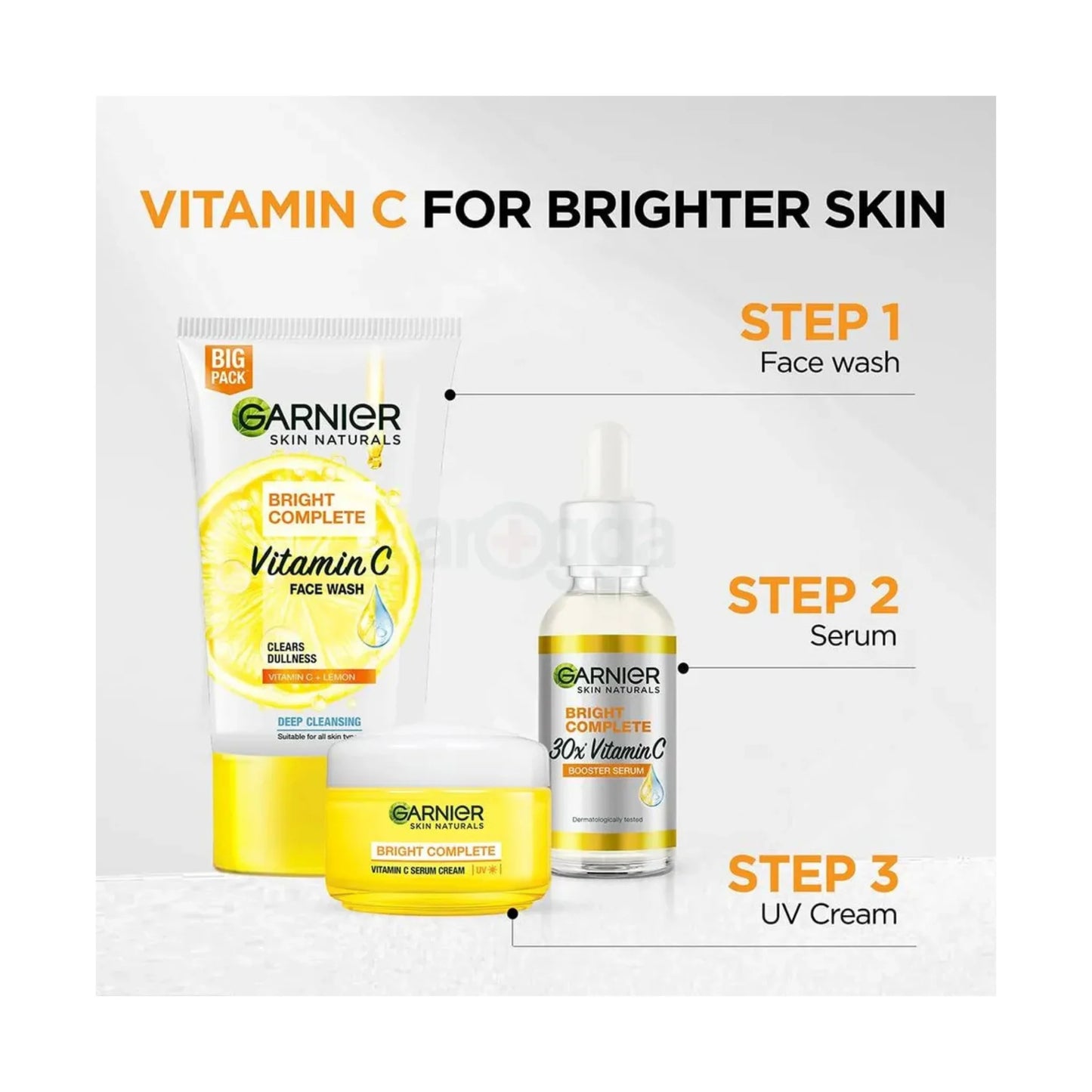 Garnier Bright Complete Vitamin C Serum Cream UV
