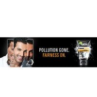 Garnier Men Turbo Bright Anti-Pollution Double Action Black Charcoal Vitamin C Face Wash 100gm