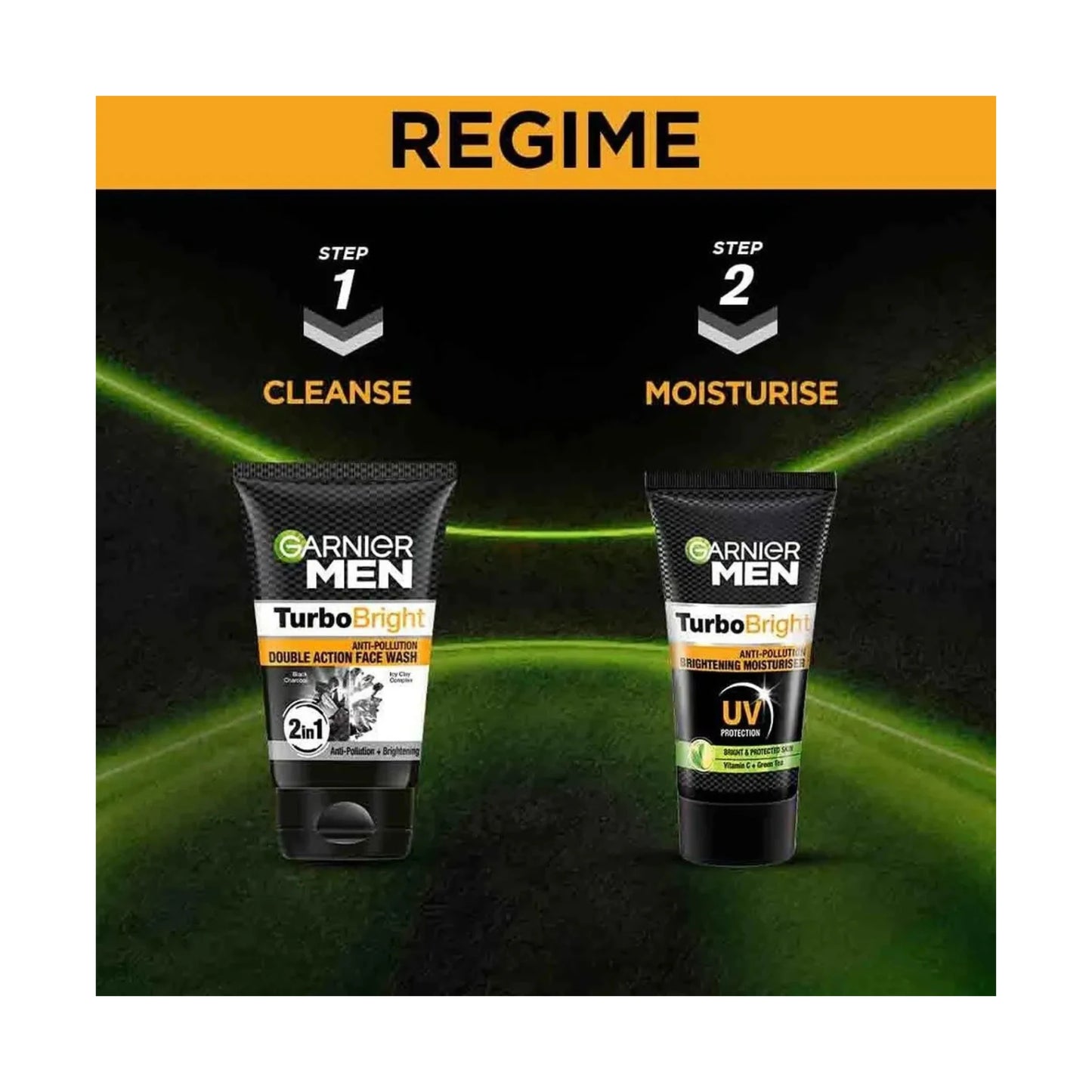 Garnier Men Turbo Bright Anti Pollution Brightening Moisturizer with Vitamin C & Green Tea