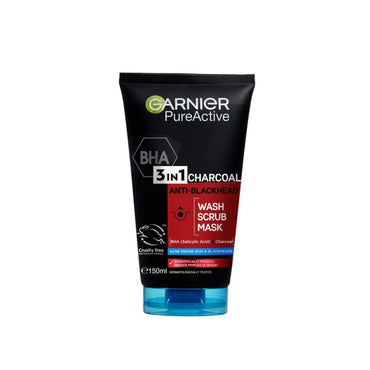 Garnier Pure Active 3in1 Anti Blackhead Scrub with BHA+Charcoal