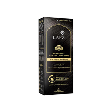 Lafz Permanent 10 Min Hair Color Cream Dubai (40ml) - Natural Black