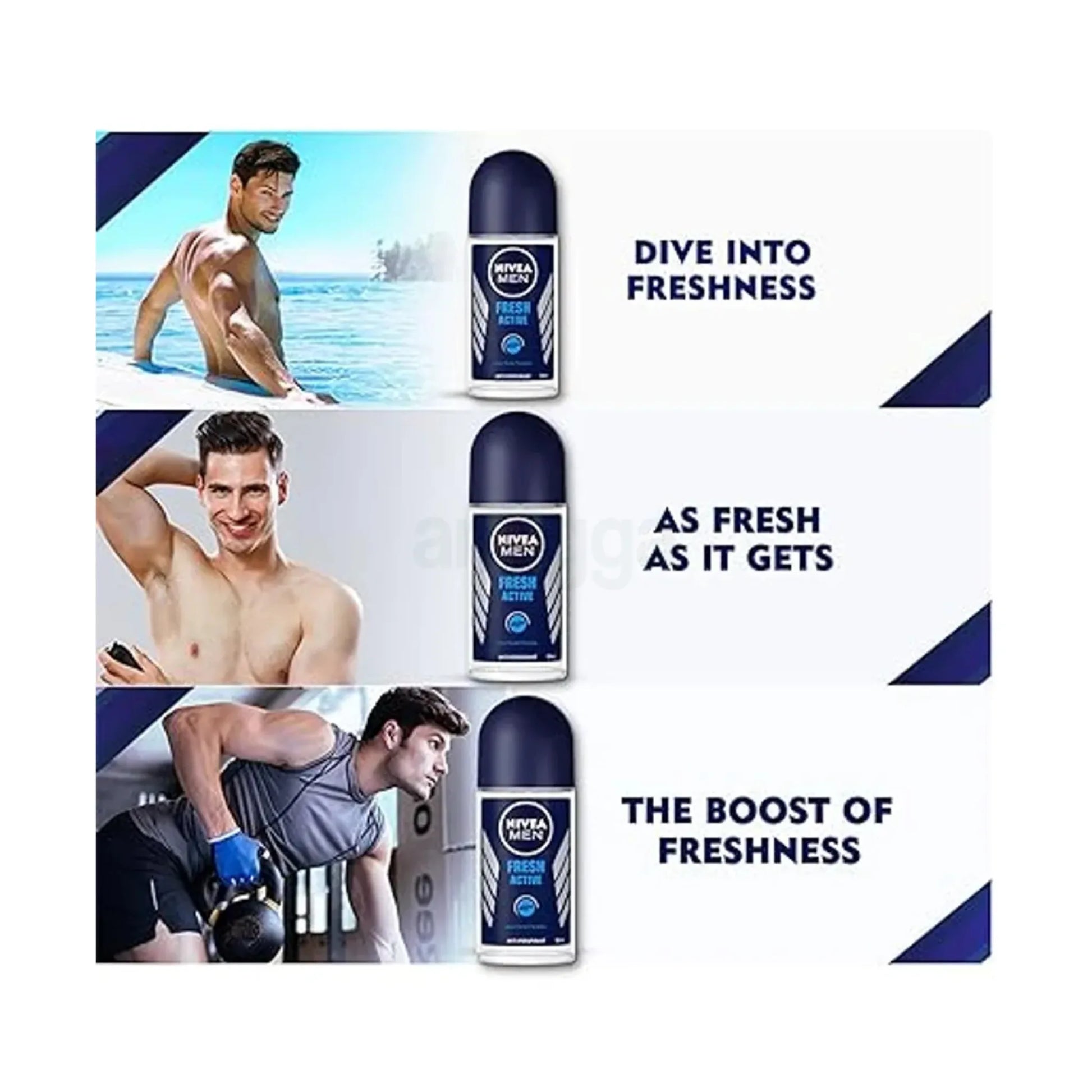 Nivea Men Fresh Active Anti-Perspirant Roll-On (Imported)