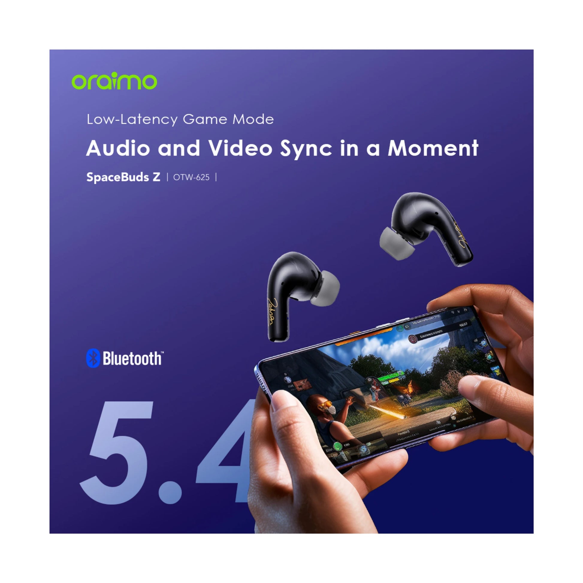 Oraimo SpaceBuds Z ANC True Wireless Earphones with Spatial Audio