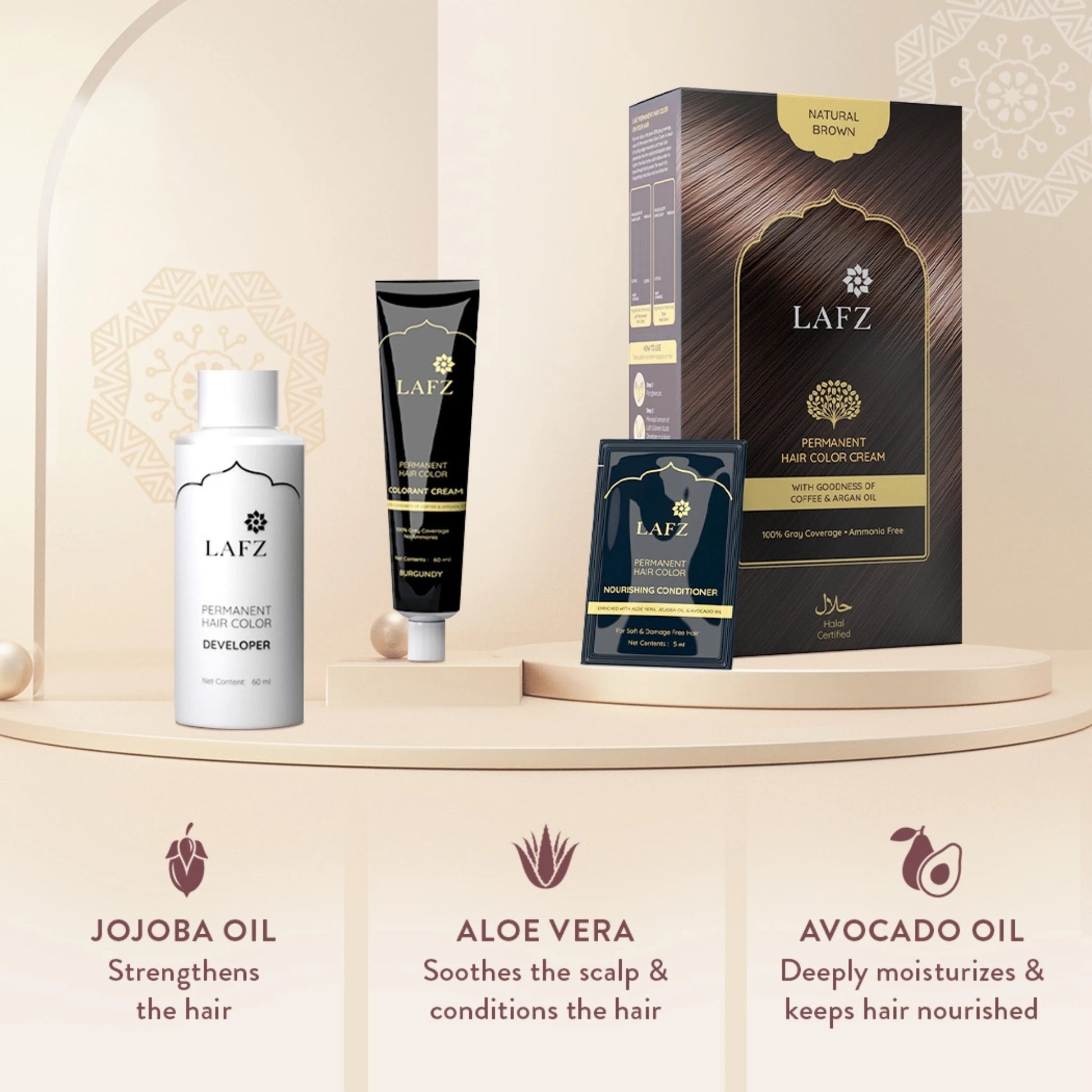 Permanent Hair Color Cream - Natural Brown