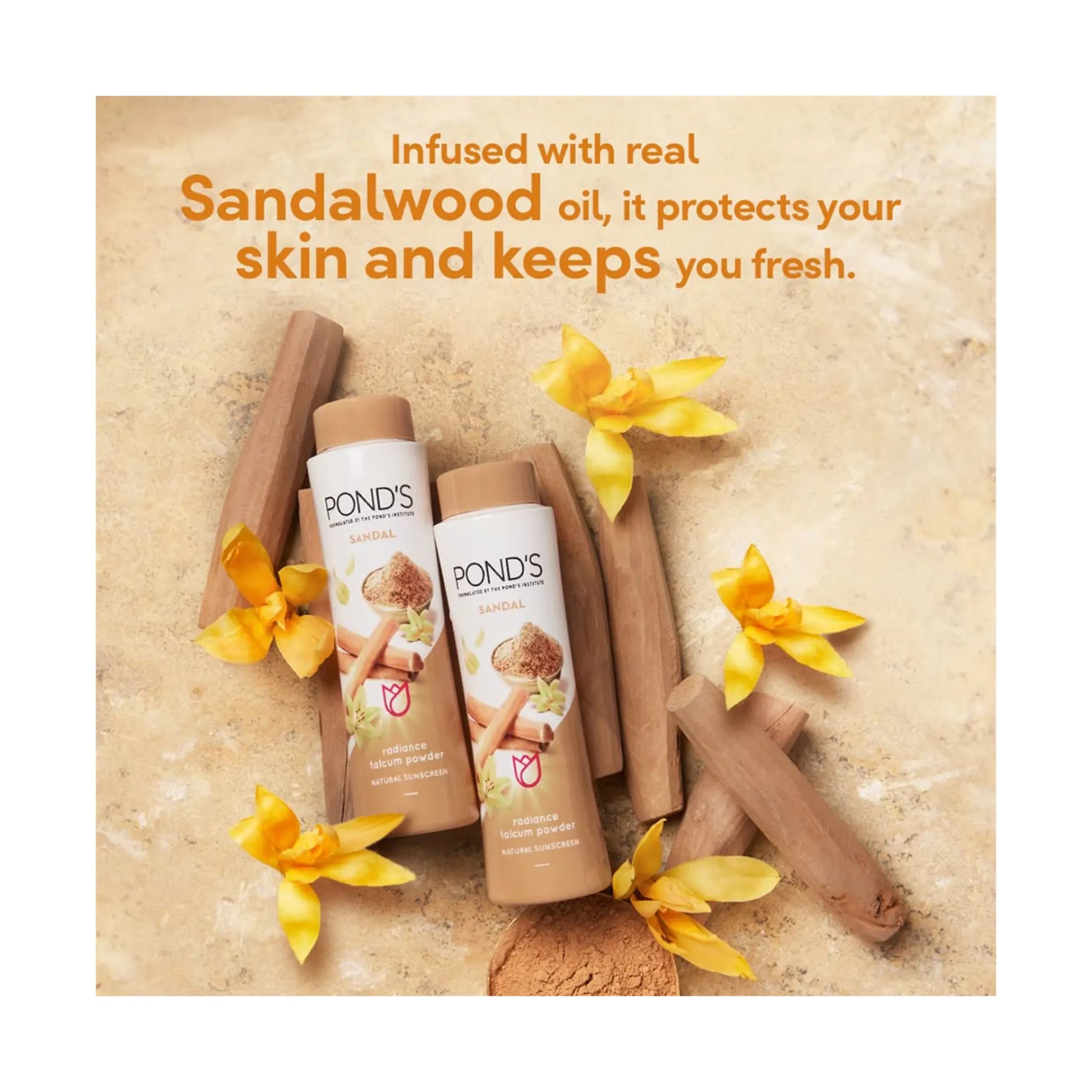 Pond's Sandal Radiance Talcum Powder 100gm