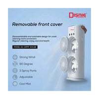 Rechargeable Double Head Portable Mini Air Cooling Mist Fan with Remote