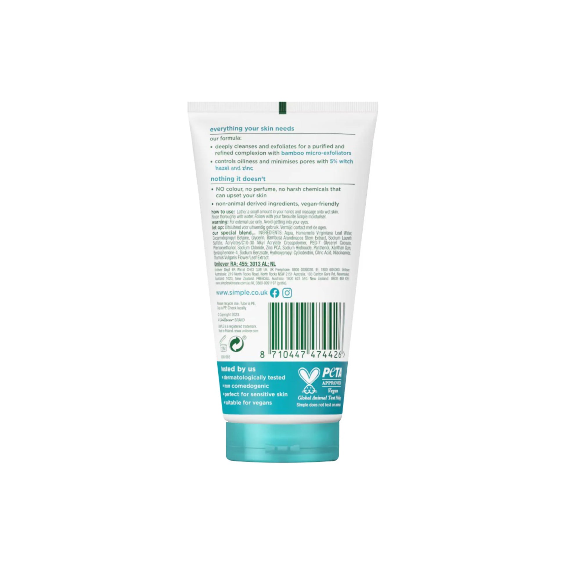 Simple Clear Pore Scrub Daily Skin Detox for Smoother, Clearer Skin