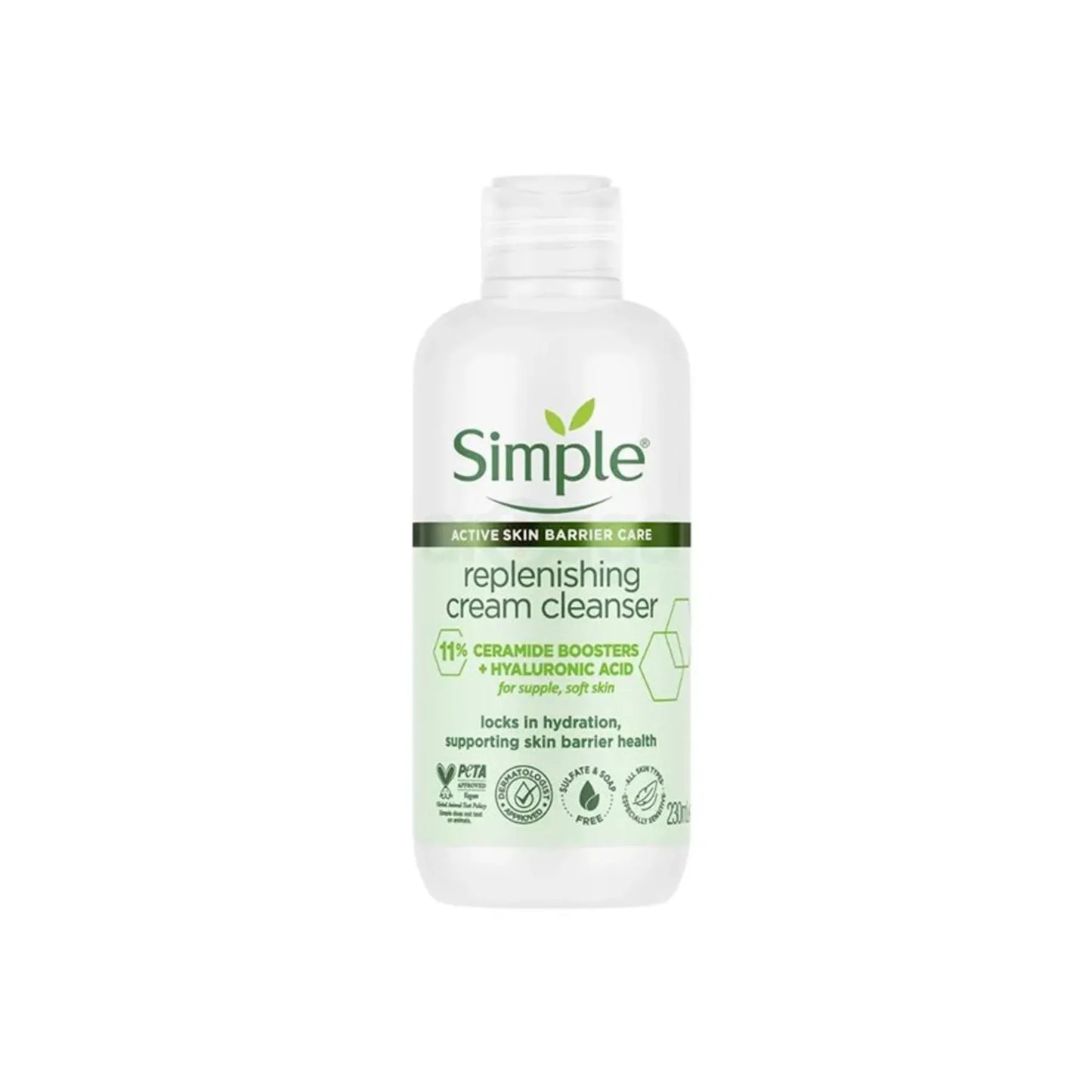 Simple Replenishing Cream Cleanser with 11% Ceramide Boosters + Hyaluronic Acid