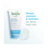 Simple Water Boost Micellar Facial Gel Wash for Hydrated Dewy-Fresh Skin 150ml