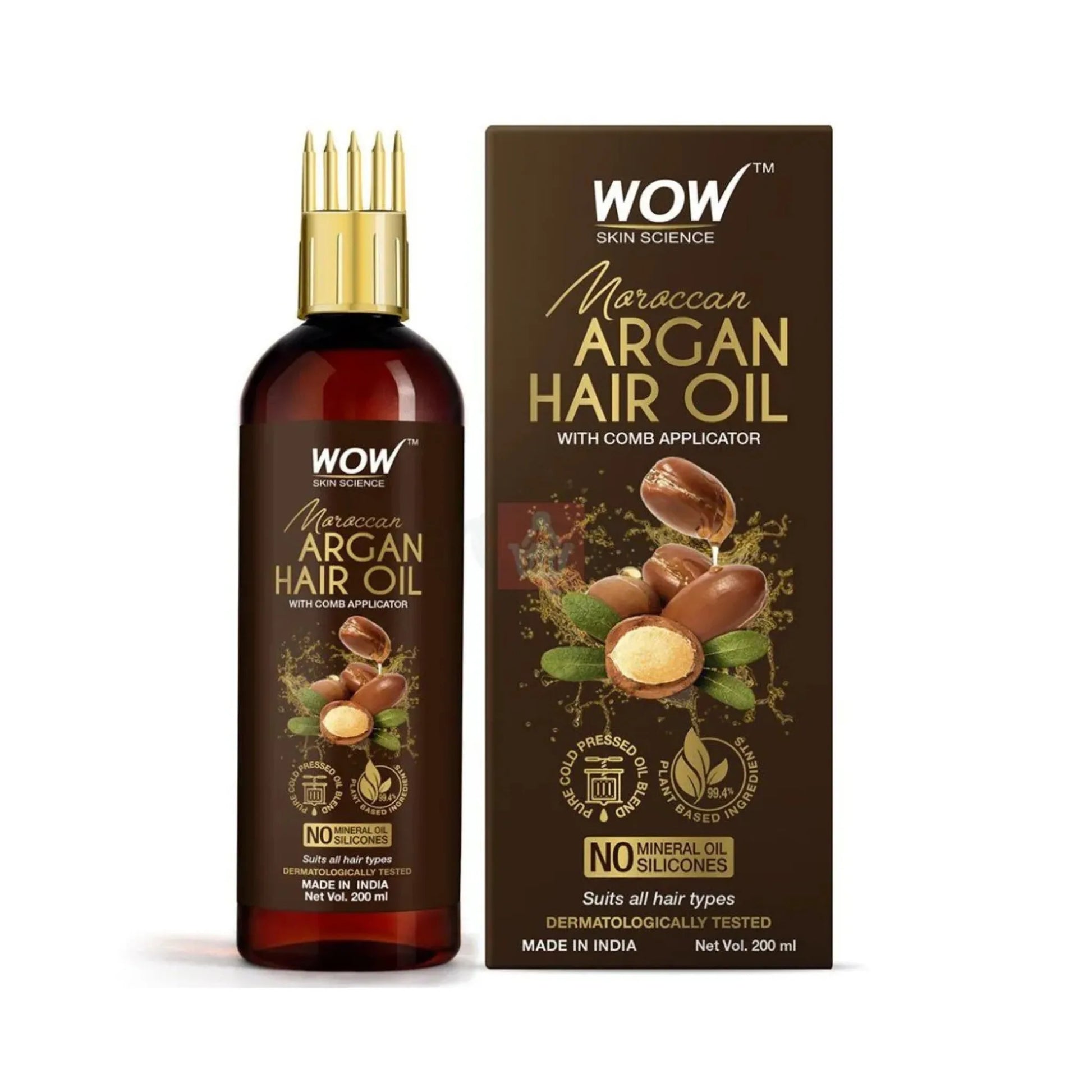 Wow Skin Science Argan Hair Oil With Comb 200ml