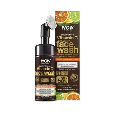 Wow Skin Science Vitamin C Facewash With Brush 150ml