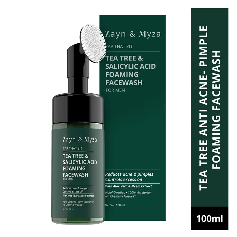 Zayn & Myza Tea Tree & Salicylic Acid Foaming Face Wash (Applicator)-Men